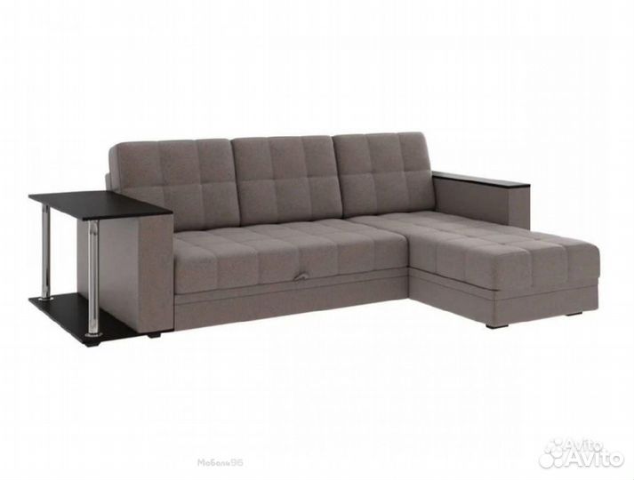 Диван угловой Атлант со столиком рогожка Нептун 54