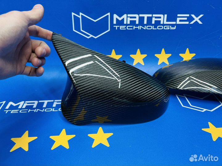 Накладки зеркал BMW F80 F82 F83 сухой карбон