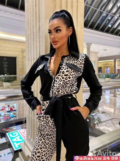 Комбинезон для женщины тигровый принт