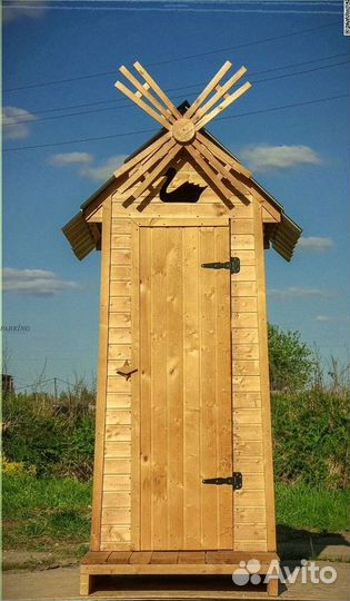 Дачный туалет деревянный Ч434