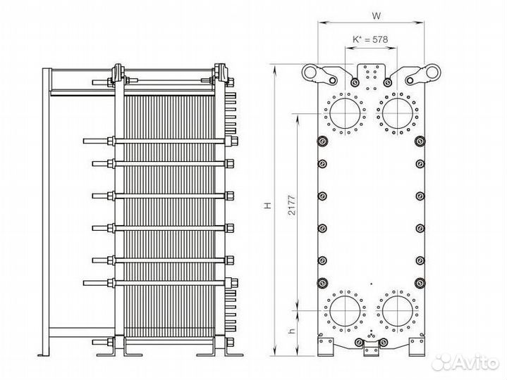 Теплообменник Alfa Laval MX25 (аналог)