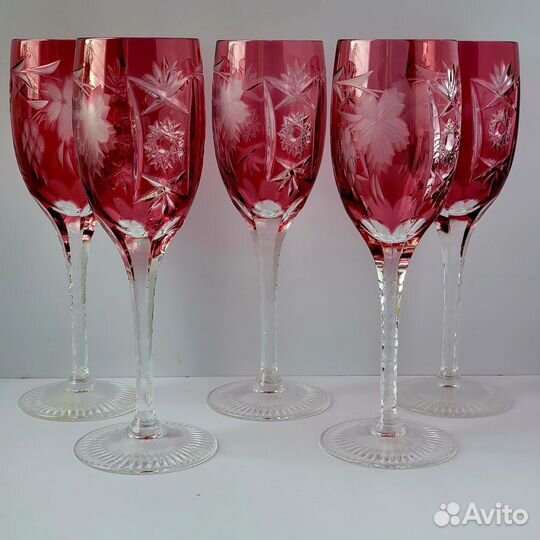 Бокалы рубиновые хрустальные Nachtmann Traube