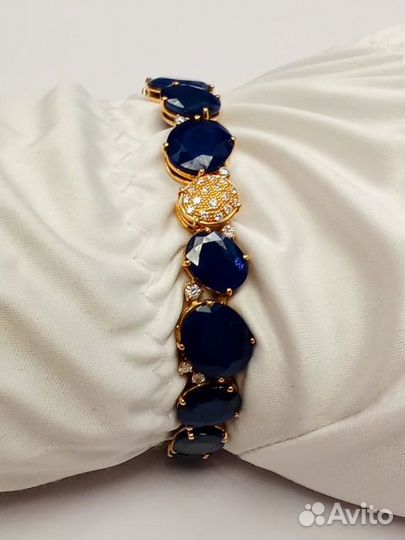 Браслет с природным камнем Золото