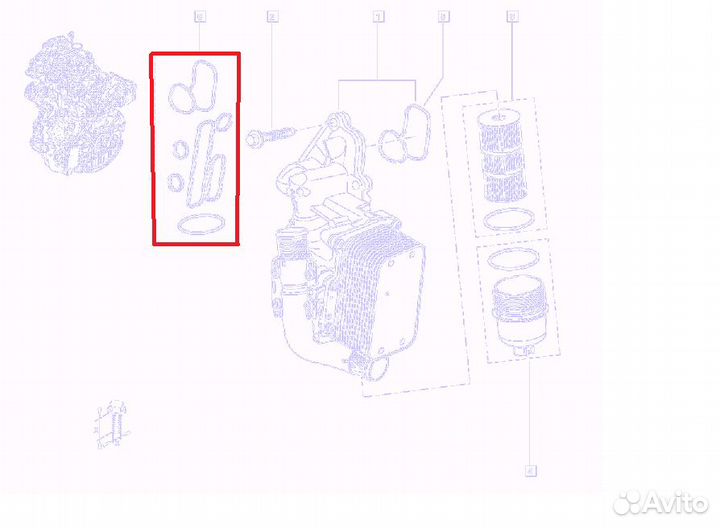 Комплект прокладок теплообменника renault master 3