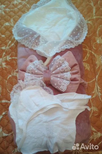 Конверт на выписку для девочки осень зима