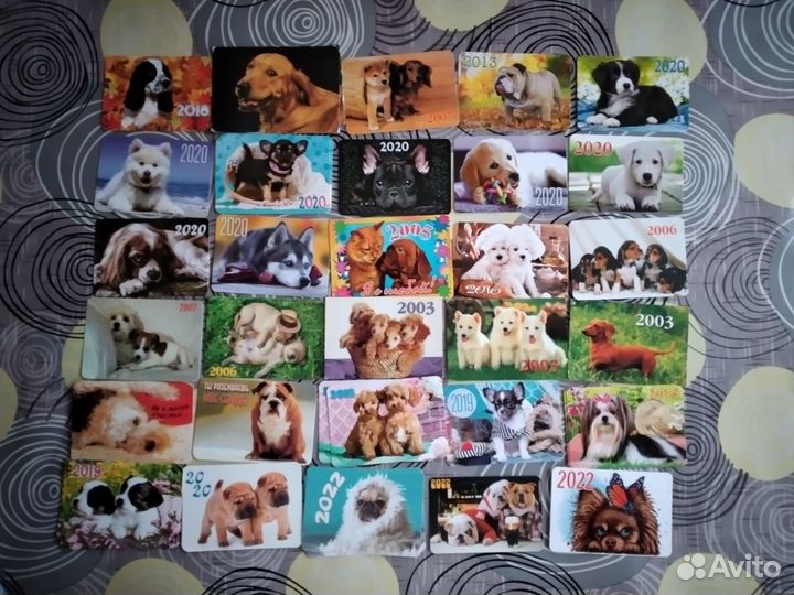 Лот 11.Календарики Собаки, Кошки, Почтовые марки