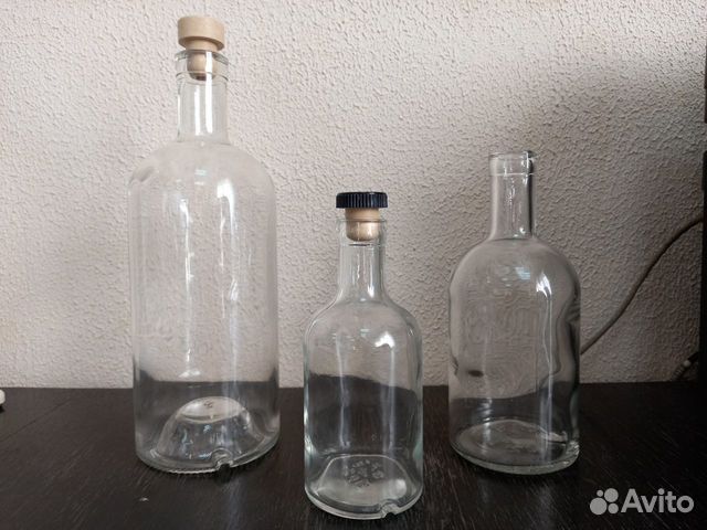 Бутылки стеклянные "Домашняя" 0.25 0.5 0.7 1.0л