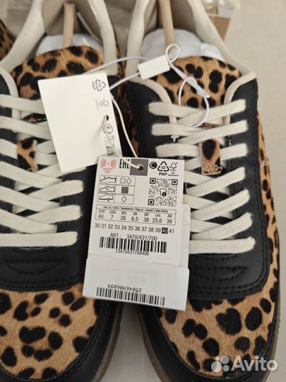 Кроссовки Zara детская серия кожа 40.41 рр