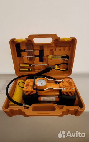 Компрессор автомобильный двухпоршневой