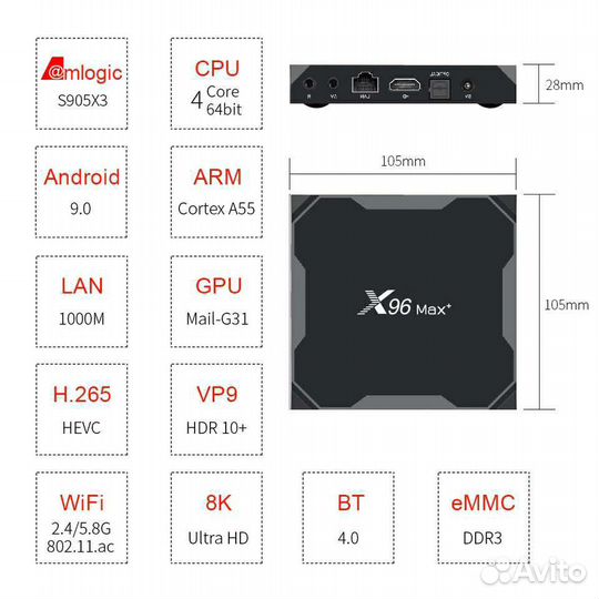 X96Max plus + Smart tv приставка
