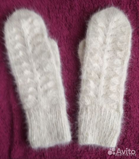 Варежки из собачьей шерсти
