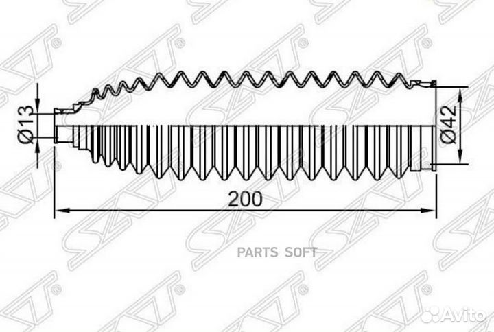 SAT ST-48204-4M525 Пыльник рулевой рейки nissan al