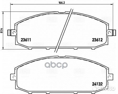 Колодки торм. для а/м Nissan Patrol (97) диск