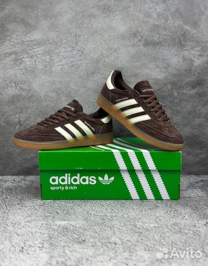 Кроссовки женские Adidas Spezial Sporty Rich Brown
