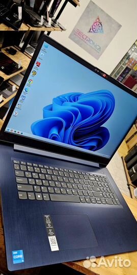 Стильный ноутбук Lenovo Core i3 11 поколения 17.3