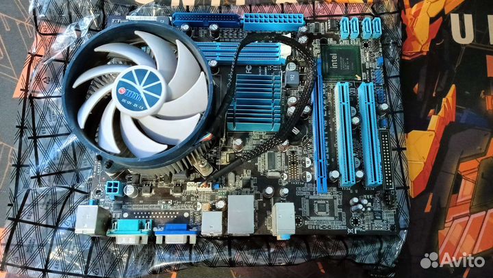 Комплект. Материнская плата, кулер и процессор