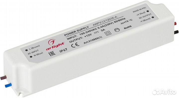 Герметичный блок питания arpv-LV12035 12V 3.0A