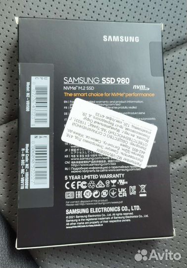 Жесткий диск SSD Samsung 980 500 Gb NVMe