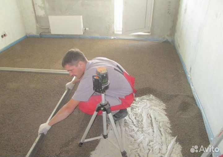 Полусухая стяжка пола качественно