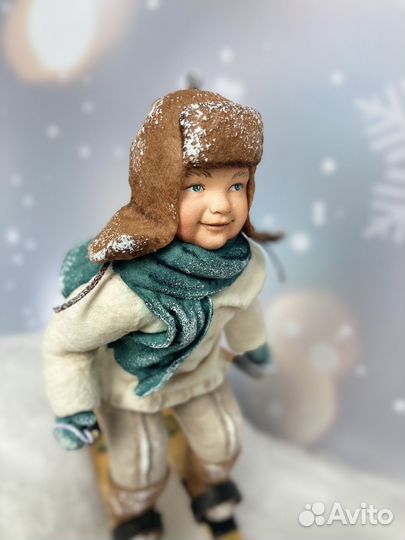 Ватная елочная игрушка