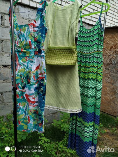 Сарафаны на лето Xs-S и сумка корзинка пакет 4 шт