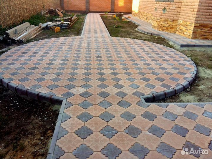 Тротуарная плитка и брусчатка бордюры