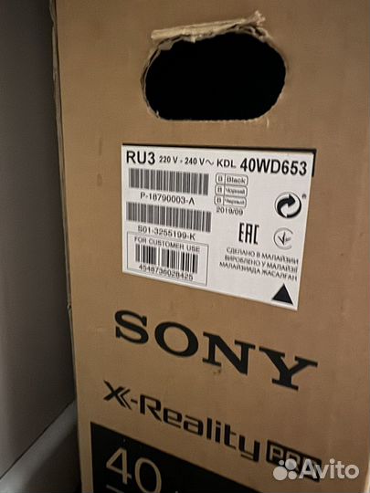 Телевизор sony bravia 40wd653 2019г