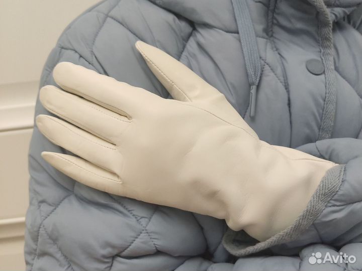 Перчатки женские кожаные новые