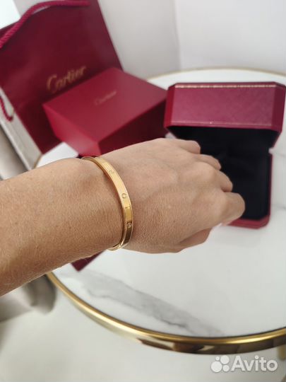 Браслет Cartier love. 16 cm. V-gold