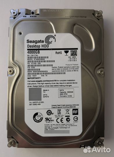 Жесткий диск Seagate ST4000DM000 4 Тб