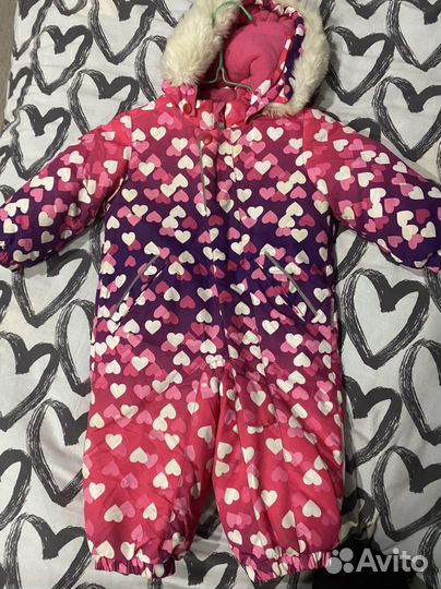 Зимний комбинезон для девочки 86