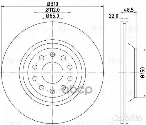 Диск торм. для а/м Audi A3 (03) /VW Golf V (03