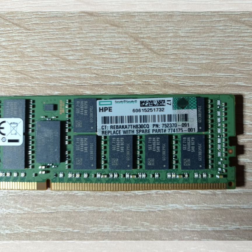 [752370-091] 32 Gb 2133 Mhz Rdimm Hpe Склад 23 Шт