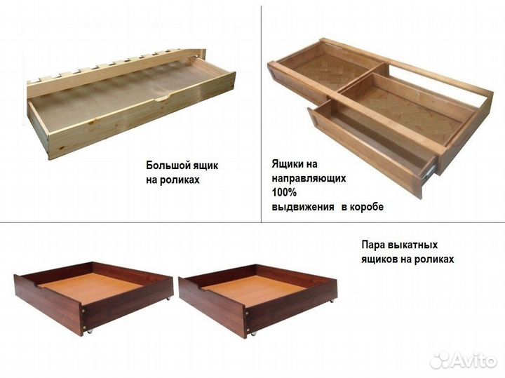 Выдвижная двухместная кровать Ария