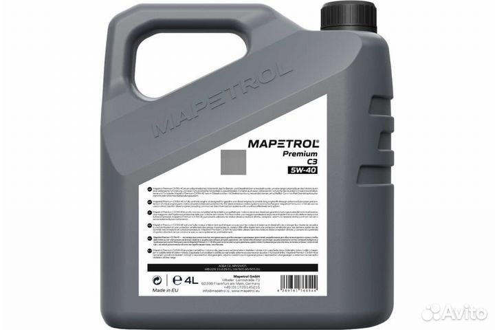 Масло моторное 5w40 Mapetrol Premium C3