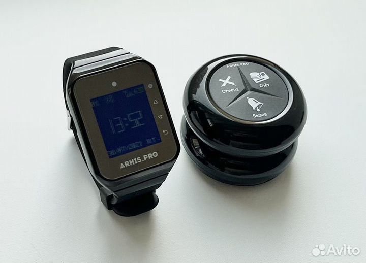 Комплект вызова персонала кнопка/часы официанта