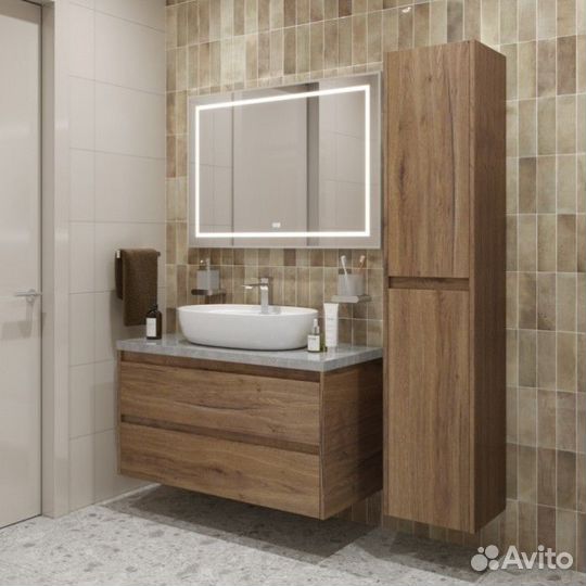 Мебель для ванной BelBagno kraft100RT-kepmgl-1346-SET Rovere Tabacco