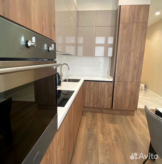 Хай тек кухонный гарнитур на заказ