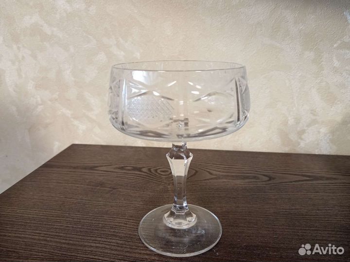 Конфетница на ножке, хрусталь, СССР