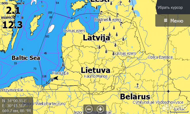 Карты глубин C-Map, Navionics Калининград