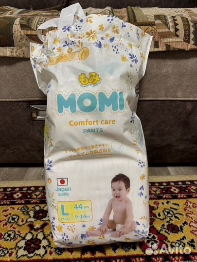 Подгузники трусики momi 4 l открытые