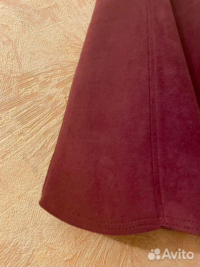 Замшевая плотная юбка 42-44