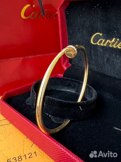 Золотой браслет Cartier гвоздь 585