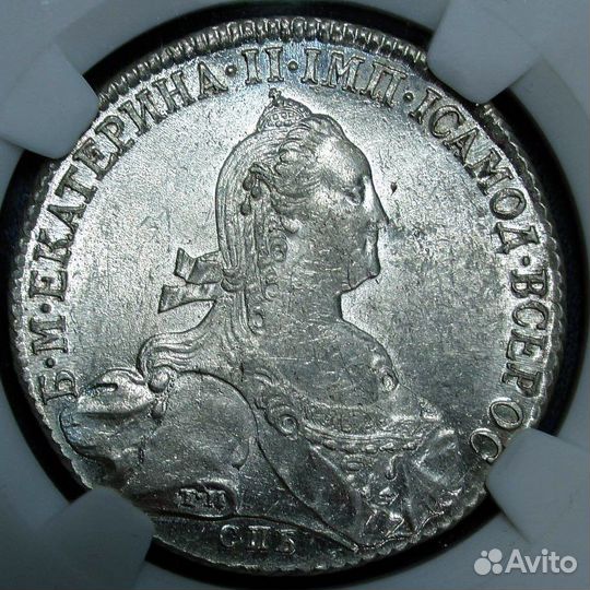Монета рубль 1774 MS62 NGS