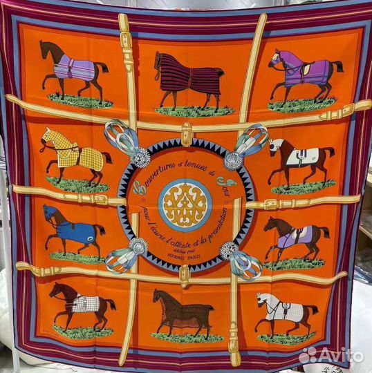 Платок палантин Hermes Премиум Кашемир 140-140