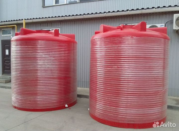 Пластиковая емкость 10000л для воды усиленная