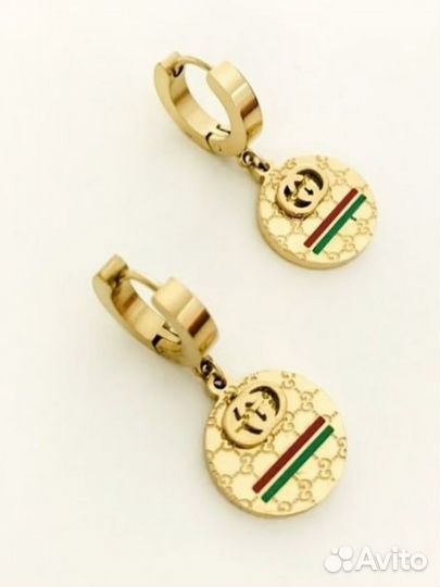 Серьги gucci золотые