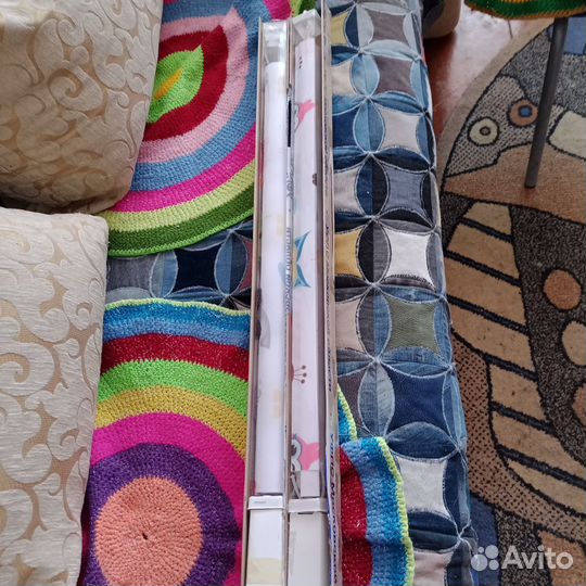 Тюль с совушками и рулонные шторы