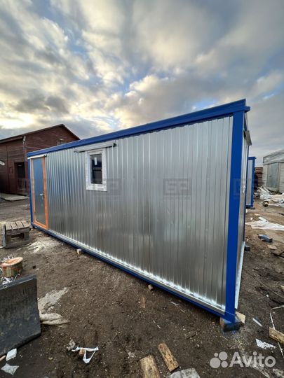 Бытовка блок контейнер вагончик 6*2,4 м, 2 окна