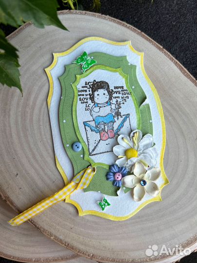 Открытка ручной работы фигурная